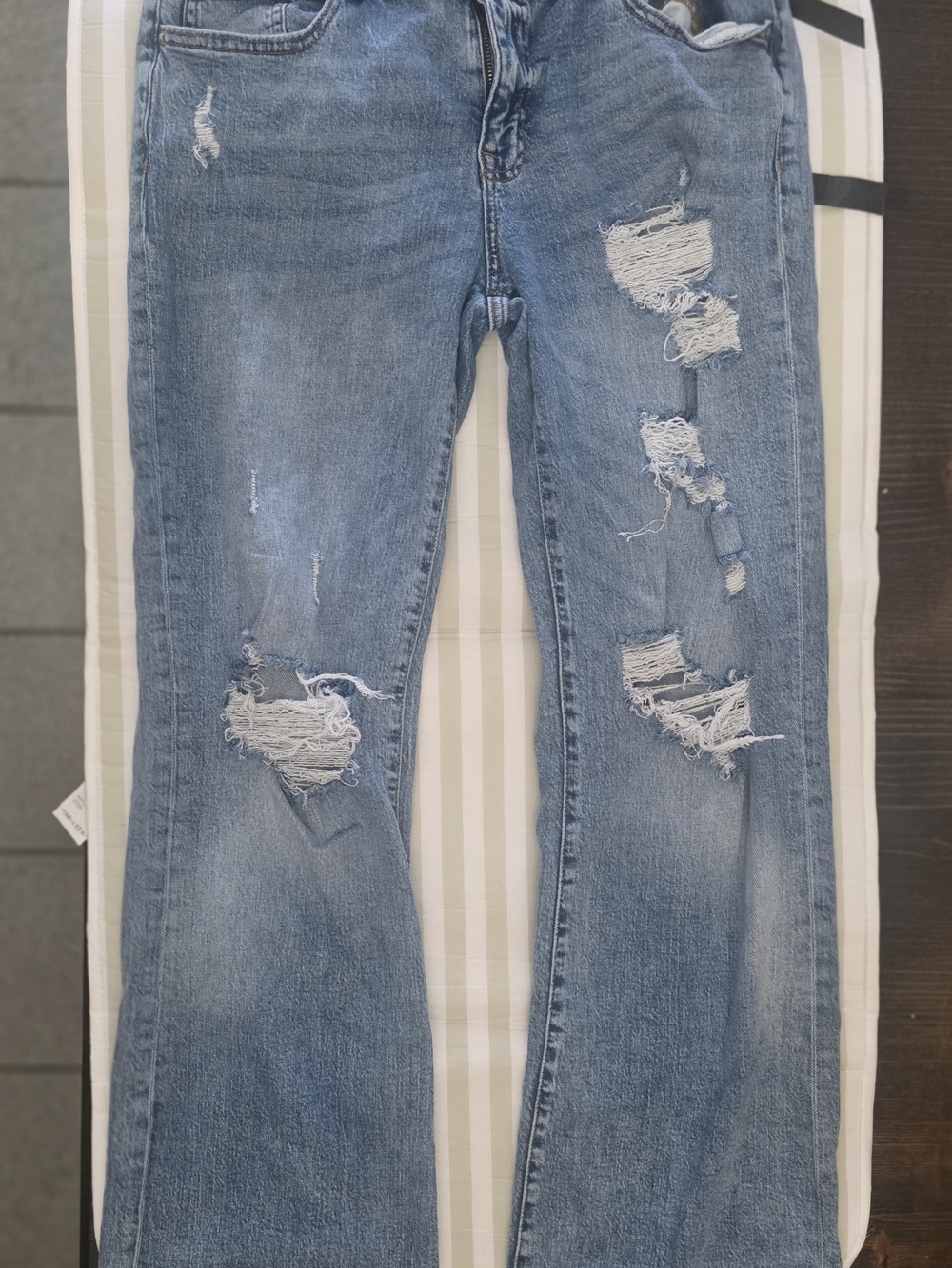 Aeropostale Low Rise Distressed Flare Jeans